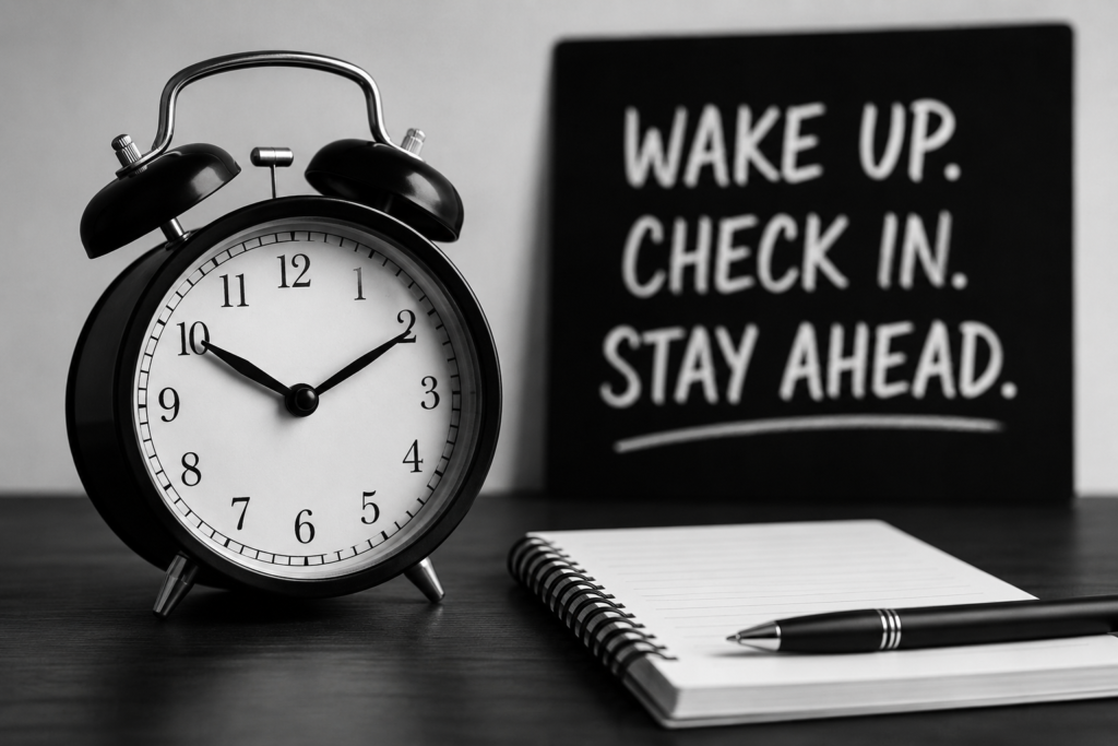 The Wake-Up Call weekly 10-minute check-in between community board leadership and property management
